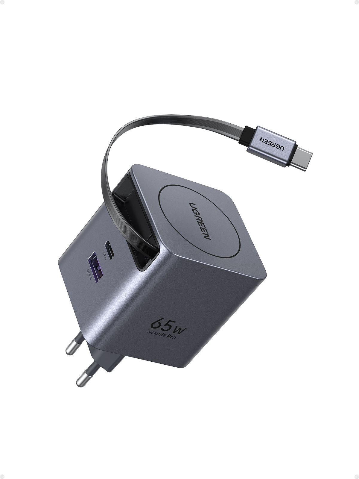 UGREEN GaN 65W Fast Charger USB-C RETRACTABLE