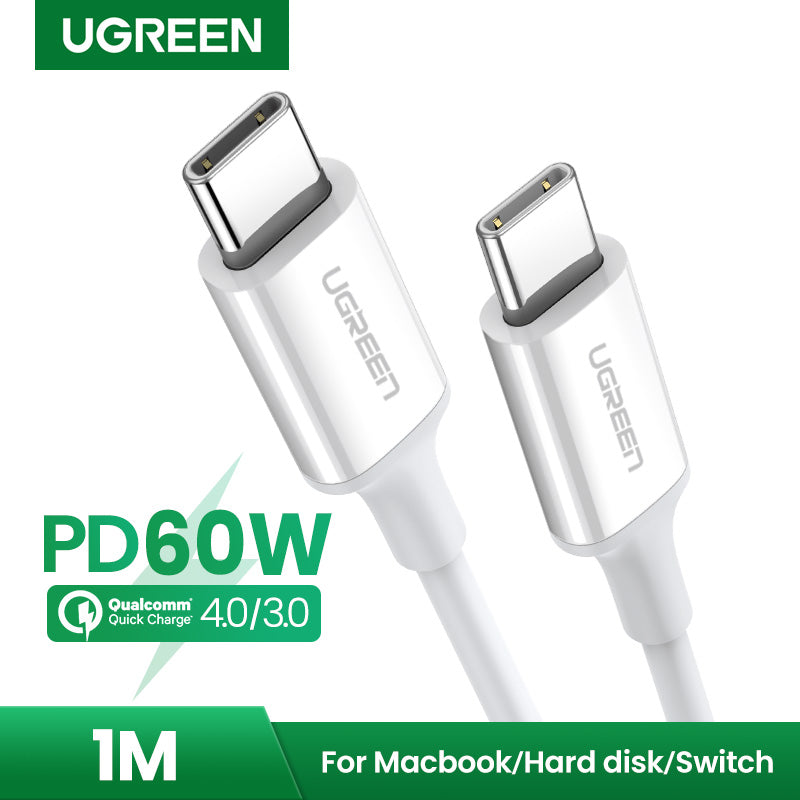 Ugreen 60w USB type C to USB C pd fast charging cable 3A max 1 m