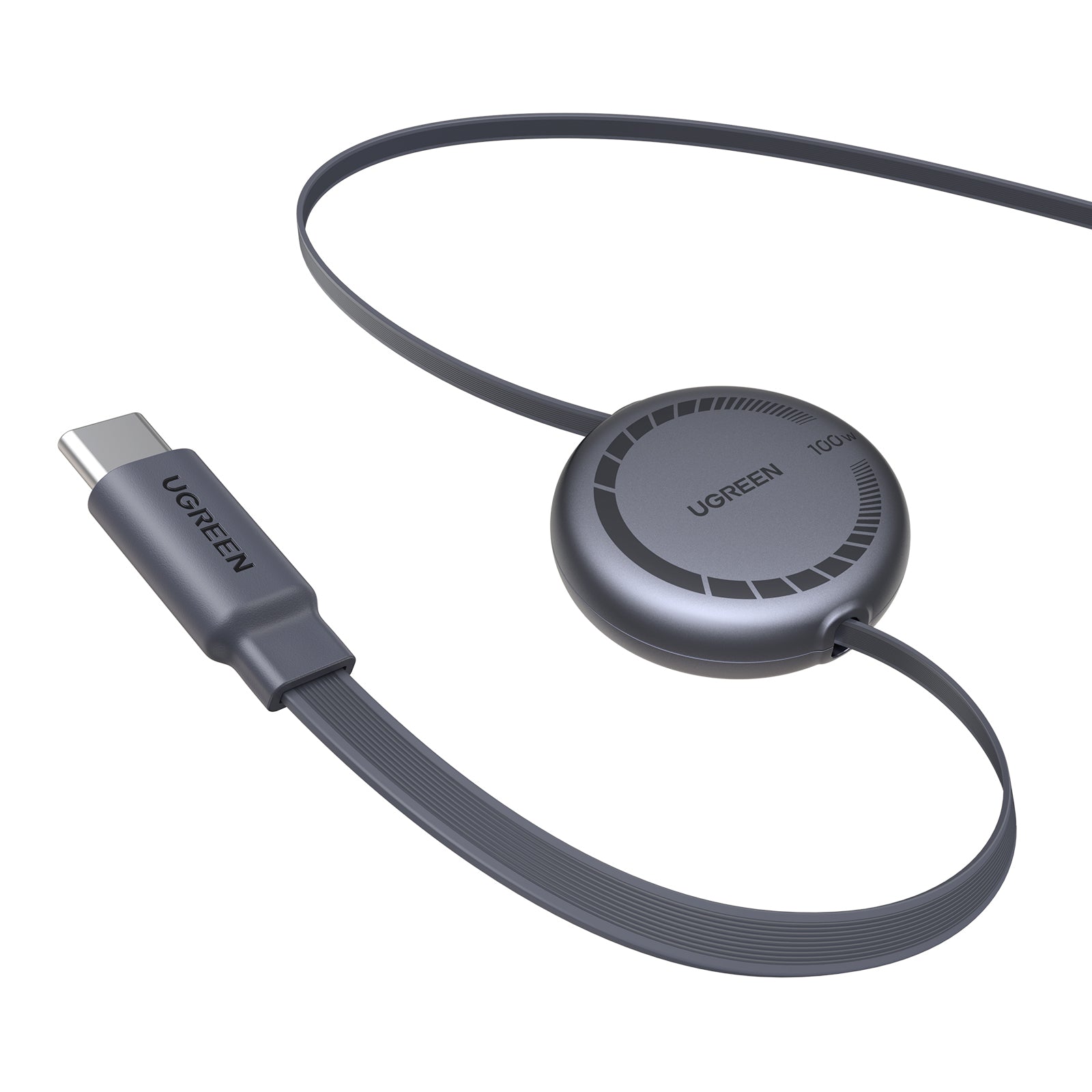 UGREEN USB-C to USB-C PD Retractable Cable 100W GRAY 1M