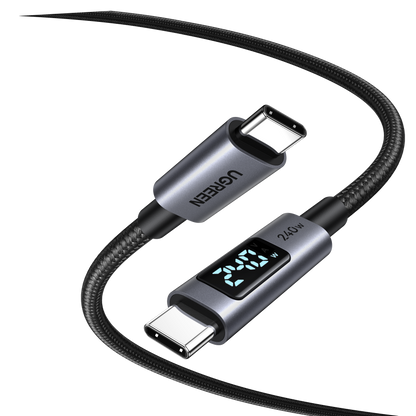 UGREEN USB-C to USB-C PD 240W Digital Display BLACK  2M