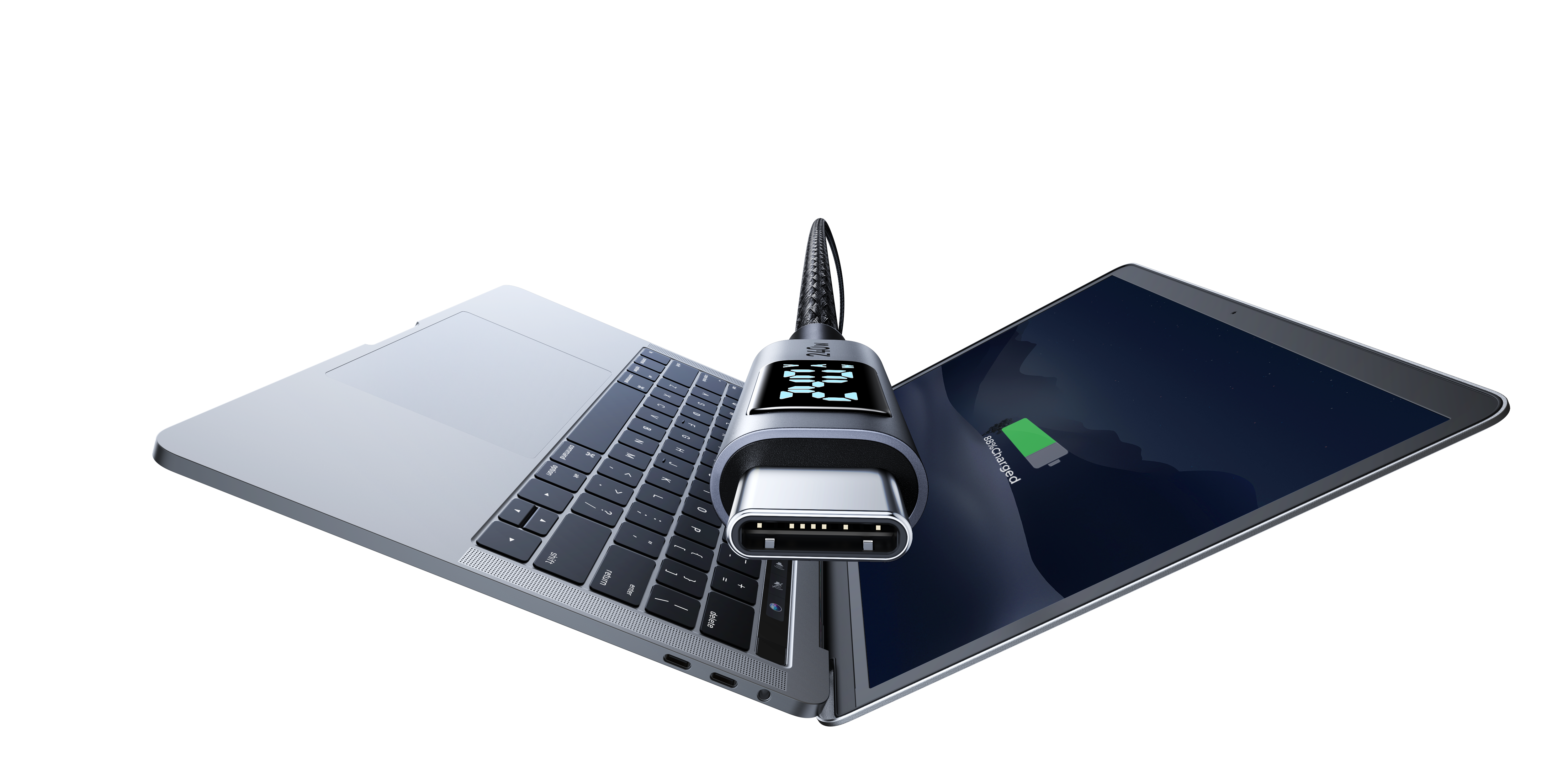 UGREEN USB-C to USB-C PD 240W Digital Display BLACK  2M