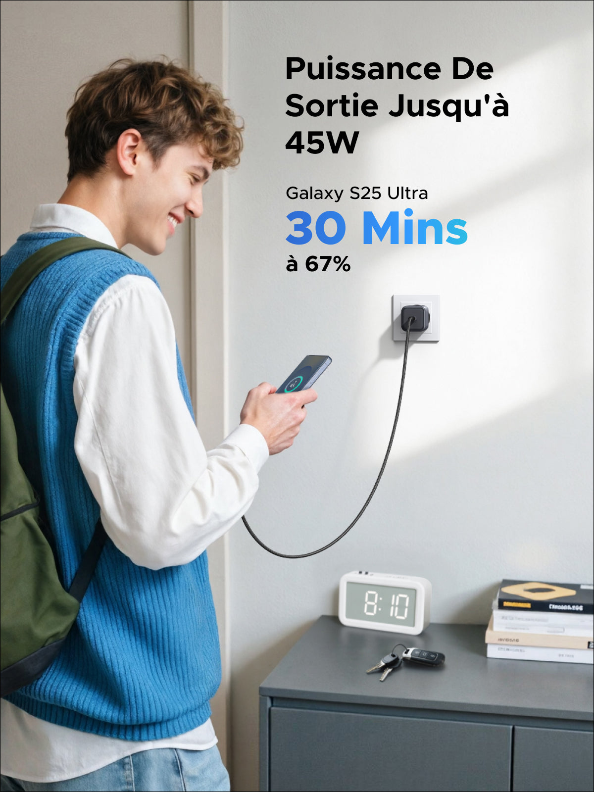 UGREEN GaN 45W Chargeur rapide USB-C + Câble 100w