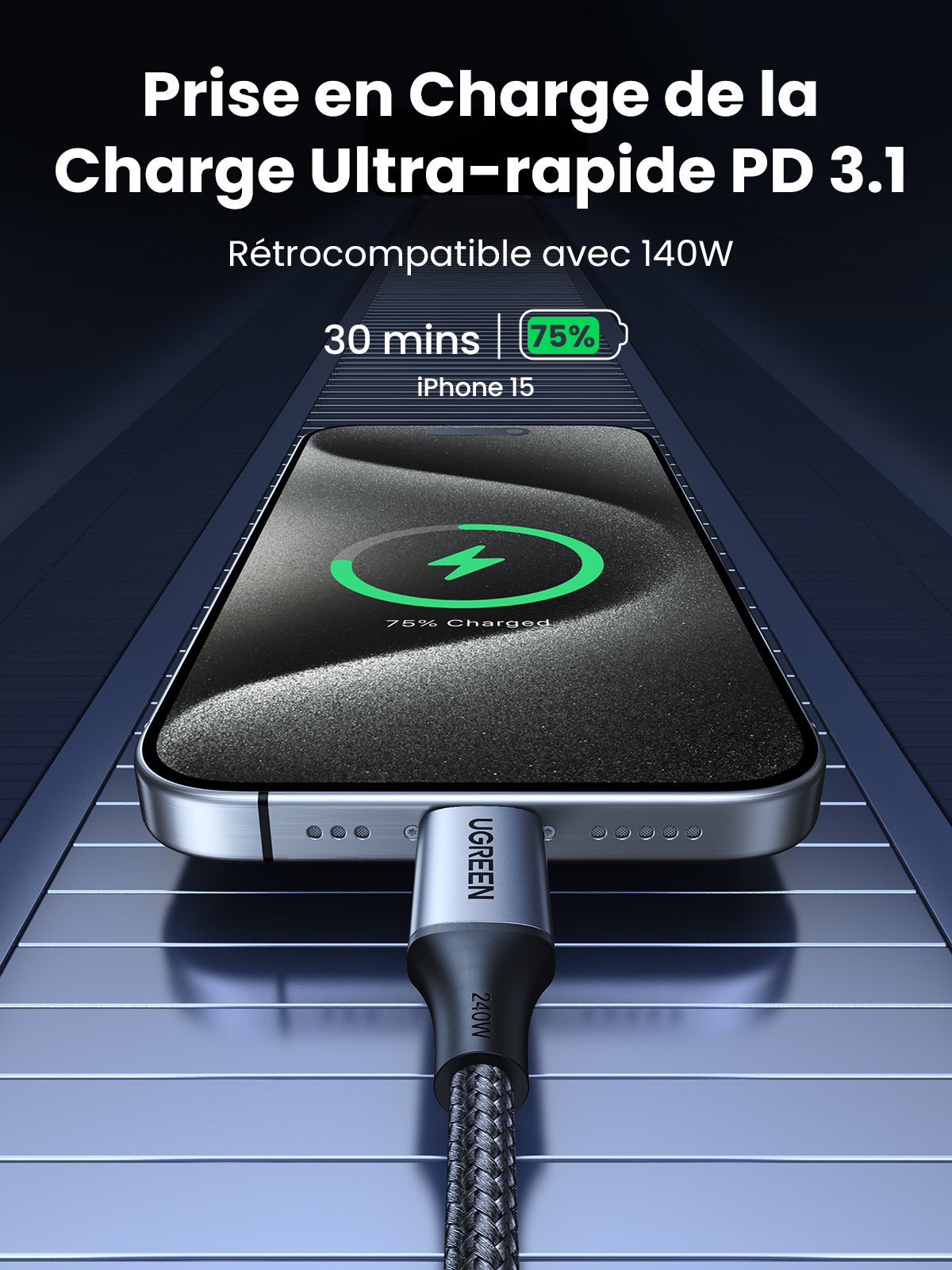UGREEN Cable USB-C 240W 2M