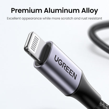 UGREEN Cable USB-C to Lightning Braided Certifié Apple MFi