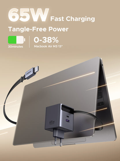 UGREEN GaN 65W Fast Charger USB-C RETRACTABLE