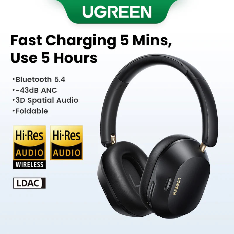 UGREEN HiTune MAX 5C Bluetooth Headphones (Over-Ear, Noise-Canceling, Hi-Res)