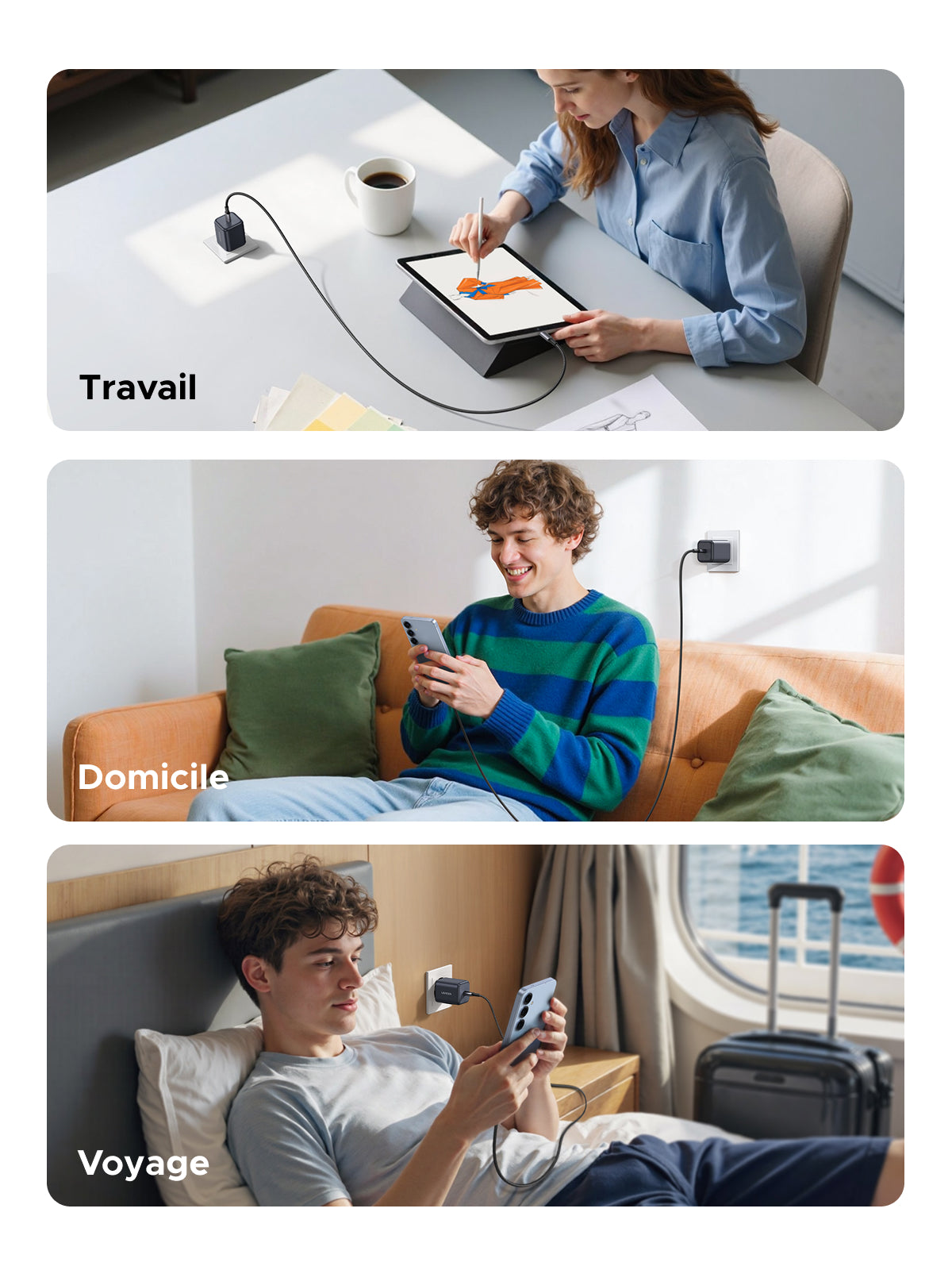 UGREEN GaN 45W Chargeur rapide USB-C + Câble 100w
