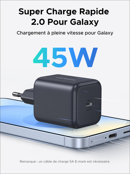 UGREEN GaN 45W Chargeur rapide USB-C + Câble 100w