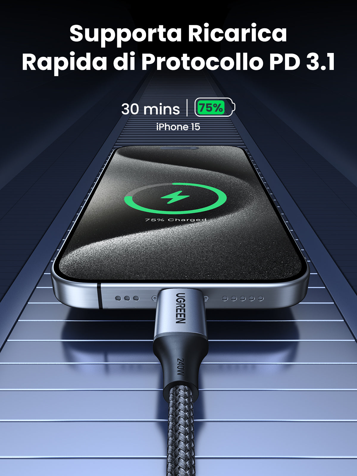 UGREEN Cable USB-C 240W 2M