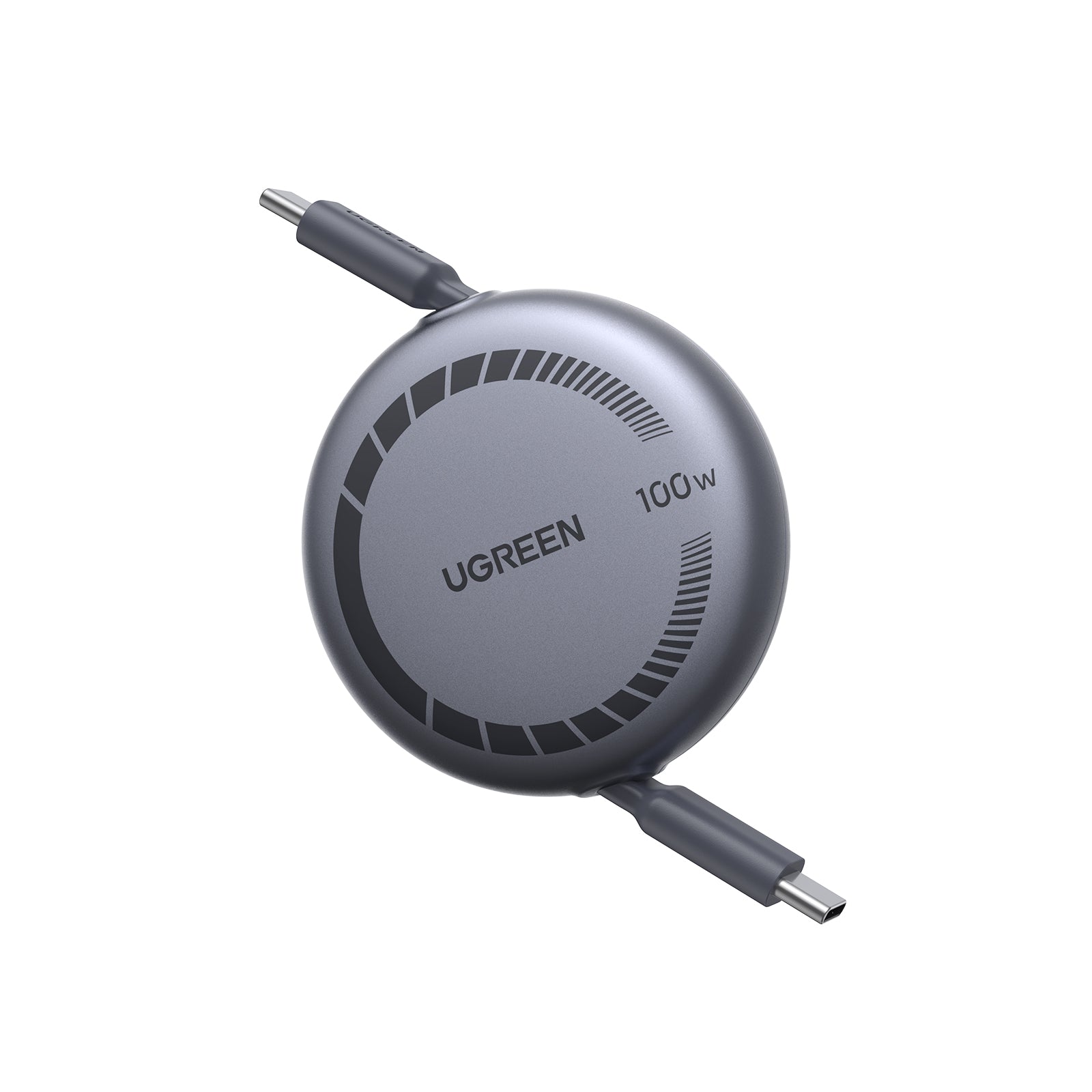 UGREEN USB-C to USB-C PD Retractable Cable 100W GRAY 1M