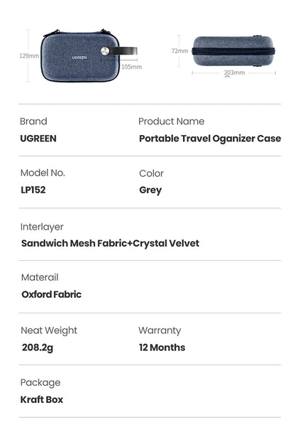 UGREEN Electronic Organizer Travel Case Pouch Bag