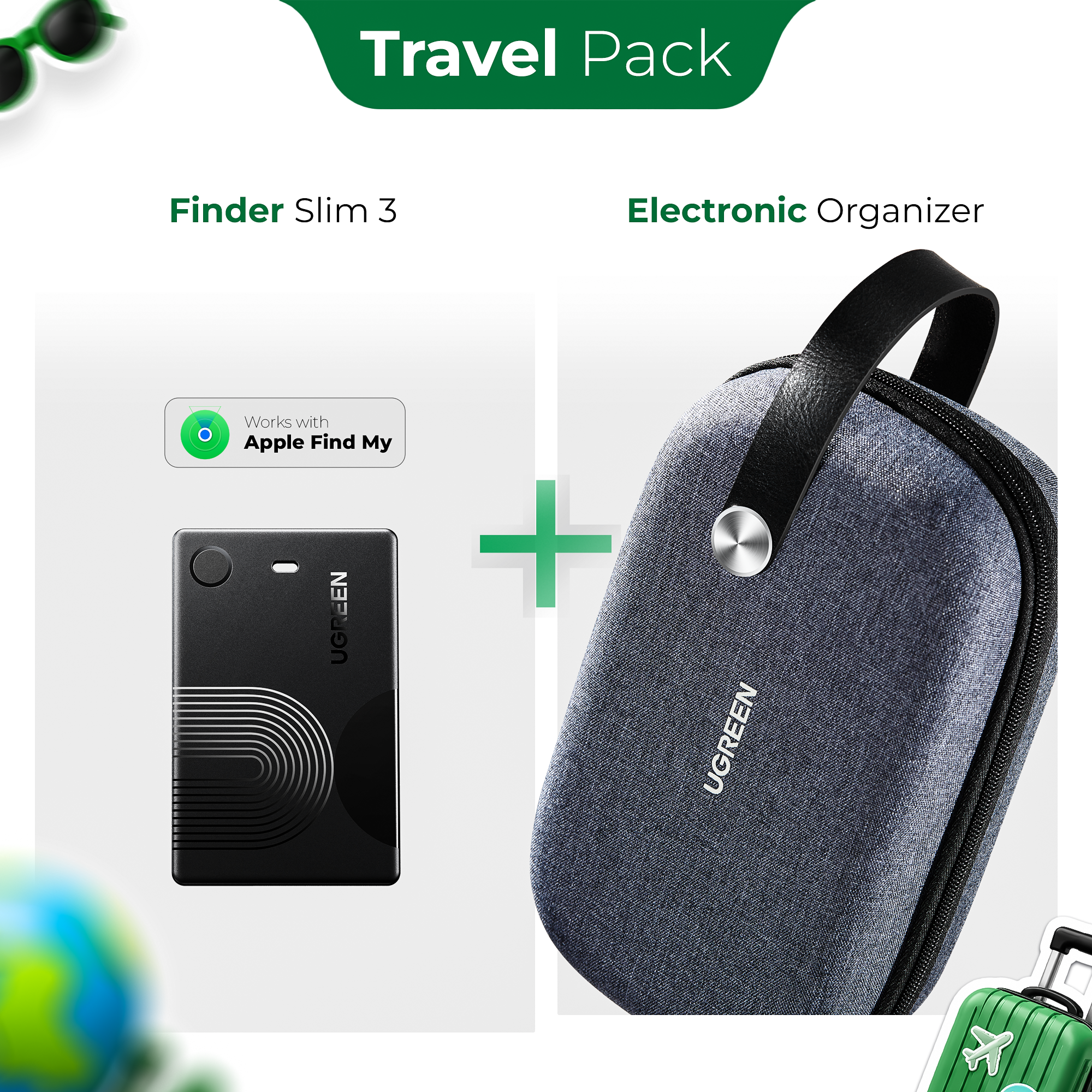 UGREEN Travel Pack Electronic Organizer + Finder Slim 3 WIRELESS