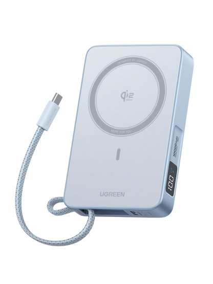 UGREEN MagFlow Batterie Externe Magnétique Sans Fil (10000mAh, Qi2 25W, Compatible MagSafe)