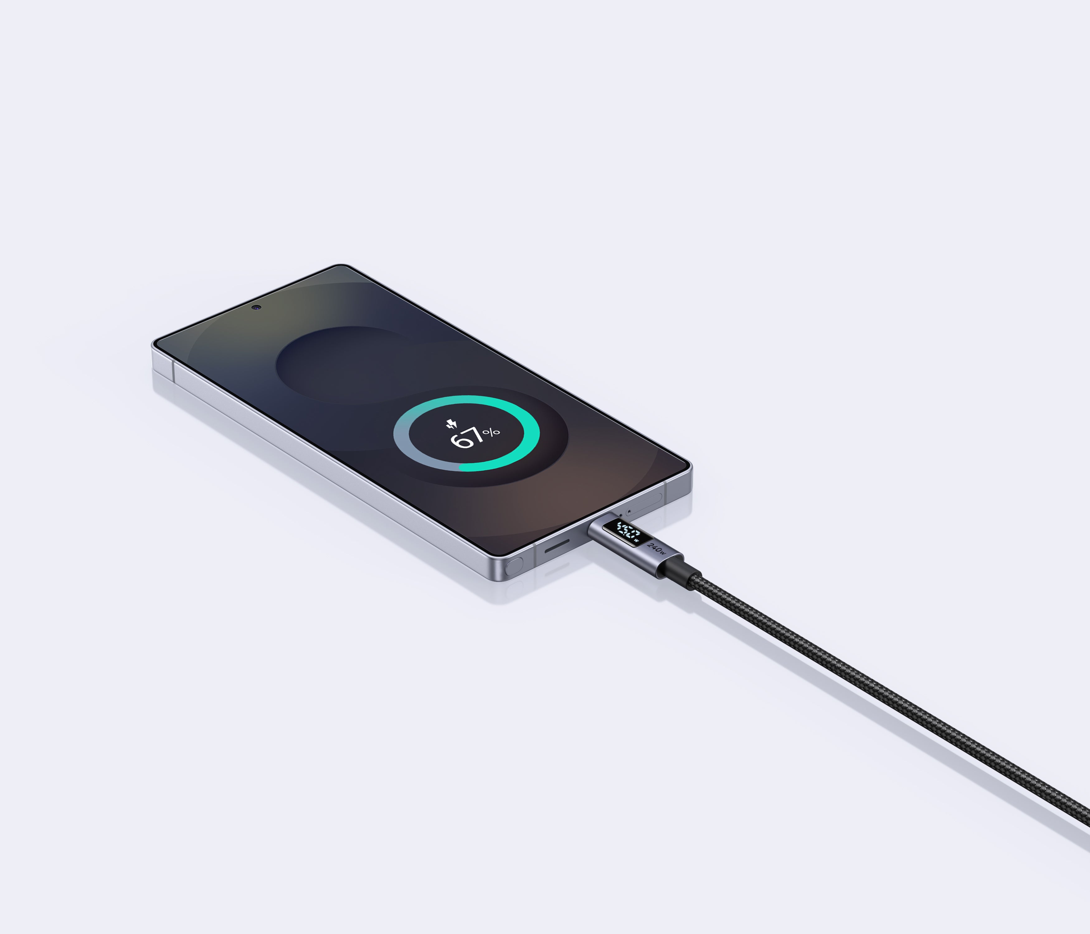 UGREEN USB-C to USB-C PD 240W Digital Display BLACK  2M